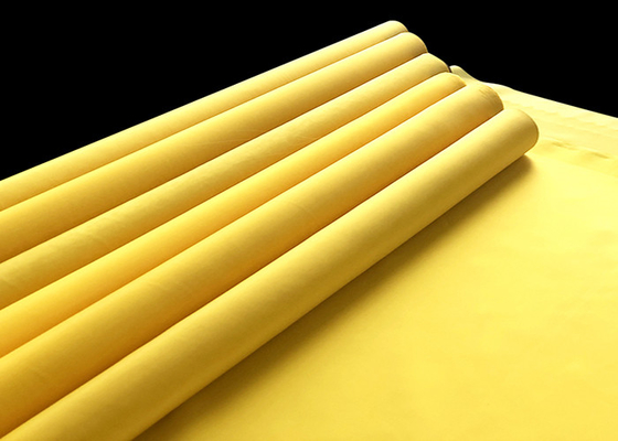 12t-165t पीला कपड़ा पॉलिएस्टर स्क्रीन प्रिंटिंग मेष रोल 80-420mesh