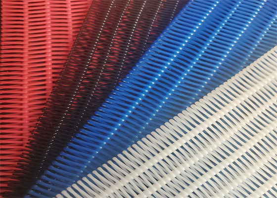 2-3 सेमी गोंद किनारे के साथ अच्छी हवा पारगम्यता पॉलिएस्टर सर्पिल ड्रायर मेष बेल्ट