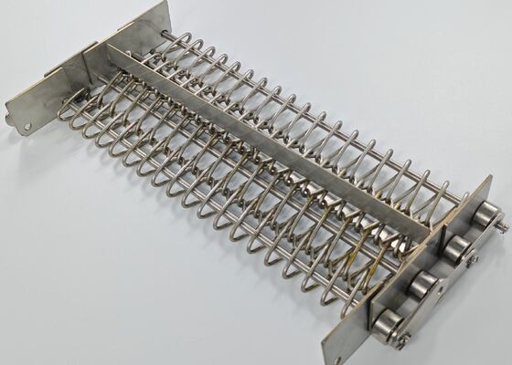 304 316 316L खाद्य ग्रेड स्टेनलेस स्टील कार्बन स्टील सर्पिल चेन लिंक ओवन बेकिंग वायर मेष बेल्ट कन्वेयर बेल्ट