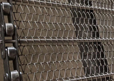 ओवन का उपयोग 304 स्टेनलेस स्टील चेन मेष बेल्ट उच्च तापमान प्रतिरोधी