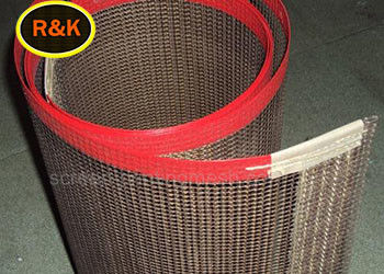 लेपित 4 * 4 मिमी सूखी खाद्य Ptfe जाल बेल्ट