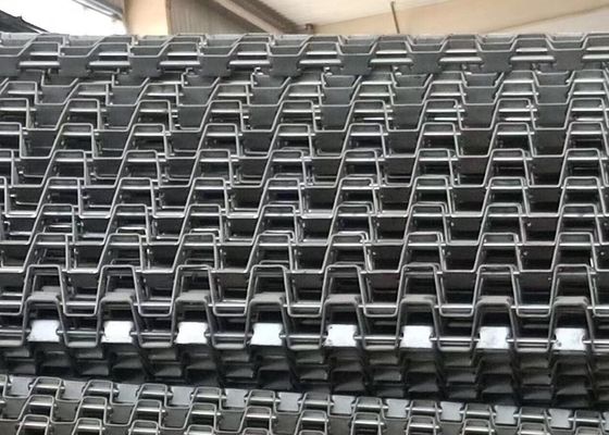 टिकाऊ फ्लैट वायर मेष बेल्ट, स्टेनलेस स्टील मेष कन्वेयर बेल्ट अनुकूलित
