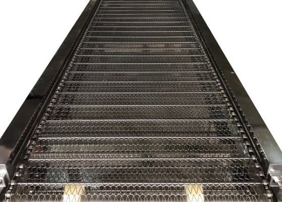 आसान साफ ​​और आसान स्थापित छिद्रित चेन लिंक कन्वेयर बेल्ट