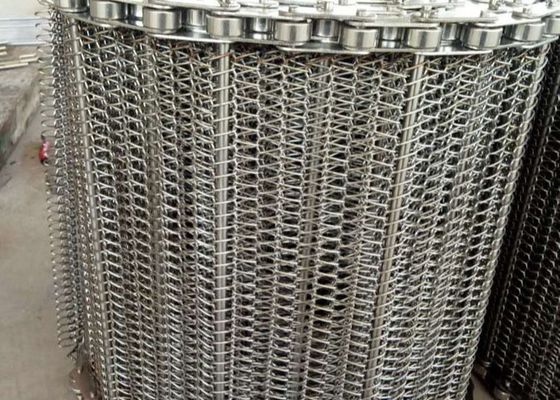 सब्जी छँटाई 316l स्टेनलेस स्टील सर्पिल मेष बेल्ट