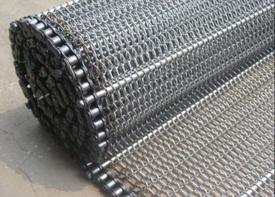 उच्च तापमान प्रतिरोधी चेन मेष कन्वेयर बेल्ट ३१६ स्टेनलेस स्टील