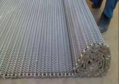 खाद्य कारखाने के लिए खाद्य ग्रेड सर्पिल मेष बेल्ट स्टेनलेस स्टील
